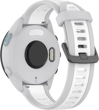 Compatible with Garmin Forerunner 165 Watch Band, 20mm Width Silicone Replacement Bands for Garmin Vivoactive 3 / Vivoactive 5 / Forerunner 55, 245, 645 Music Smartwatch