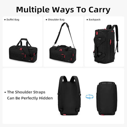 CLUCI Gym Bag for Men & Women, 35L Sports Duffle Bag for Travel,4 in 1 Weekender Bag,Overnight Backpack with Shoe Compartment,Carry on Duffel Bag for Airplane