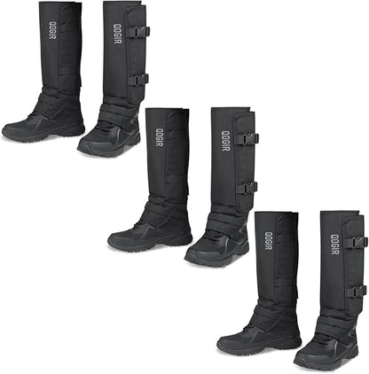 QOGIR Snake Gaiters 3 Pack: Durable Snake Guards for Hunting, Snake Gaiter Leggings for Men & Women, Snake Bite Protection for Lower Legs, Snake Proof Gaiters