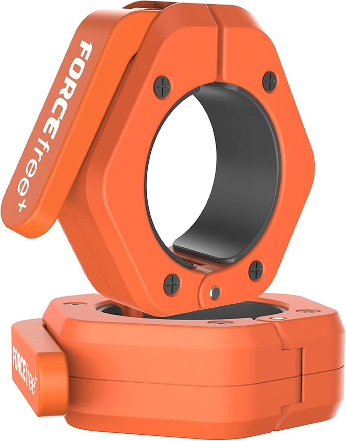 Barbell Clips (Pair), Barbell Clamps, Quick Release Olympic Barbell Clamps with Anti Slip TPR Grip, Barbell Collars for Secure Weightlifting & Powerlifting (Black) (MAG, Green)