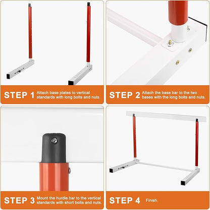 Adjustable Hurdle Training Hurdle Track and Field Equipment Professional Track and Field Hurdles with Counterweight for Personal Training Track and Field Competition