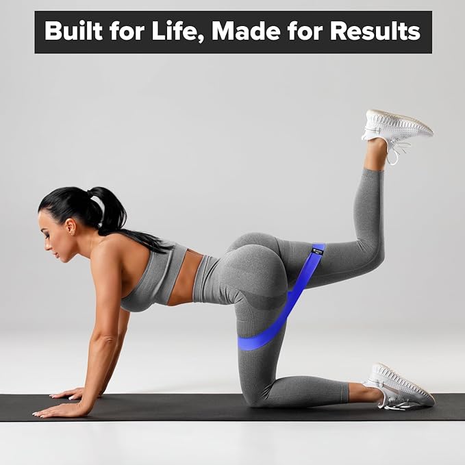 Resistance Bands for Working Out (Set of 5) – Elastic Bands for Exercise & Physical Therapy – Loop Resistance Bands for Glutes, Home Workouts, Yoga, Pilates, Stretching & Legs