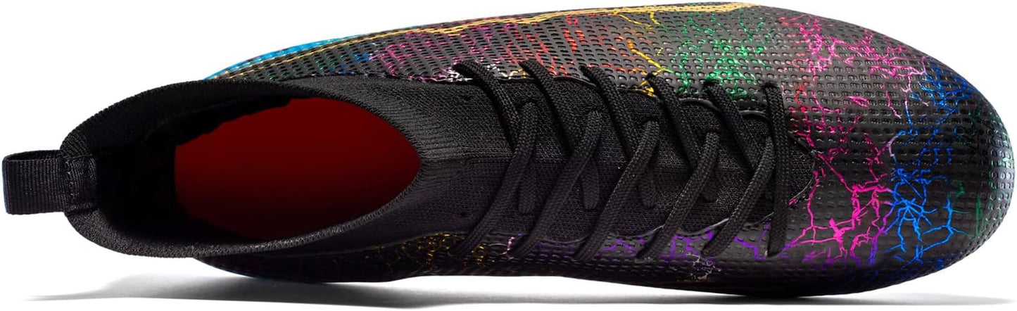 Soccer Cleats Mens Football Cleats Professional Soccer Shoes High-Tops Non-Slip Spikes for Big Boys Wide Training Sneaker