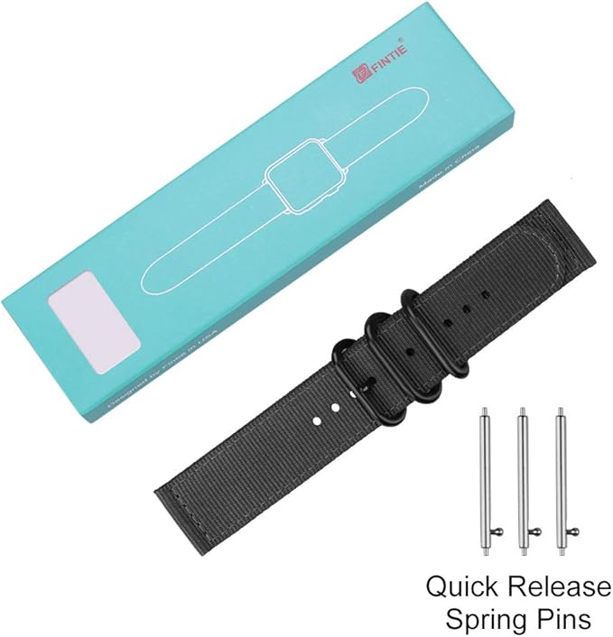 FINTIE Bands Compatible with Fitbit Versa 2/1 / Lite Edition, Soft Nylon Replacement Strap Wristband Accessories (Black)