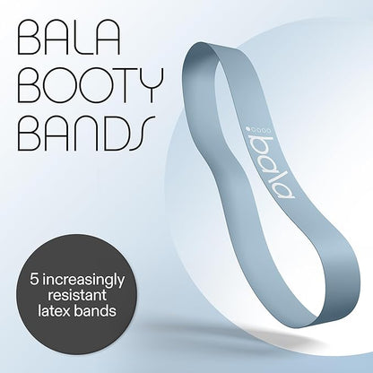 Bala Booty Bands Resistance Bands for Women & Men - Elastic Exercise Bands for Working Out - Wrist, Ankle, Legs & Booty Bands - Workout Resistance Bands for Yoga, Pilates, Strength Training