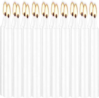 Set of 40 White Candles Mini Unscented Taper Candles for Christmas,Household, Wedding, Rituals, Prayer, Birthdays, Meditation, Altar,Party and Home Décor Candlesticks - 4 Inch Tall