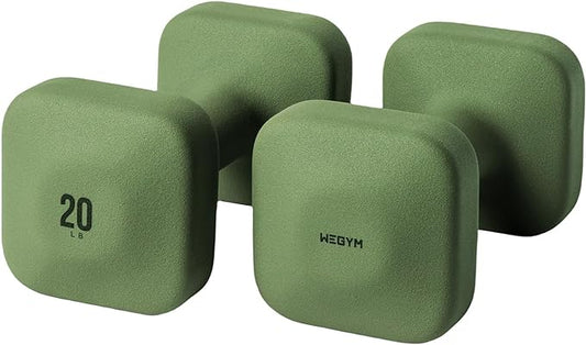 SafeGrip Dumbbells, Anti-Slip, Anti-Roll, Thick Handles, Free Weights, Square Dumbbells for Secure Workouts at Home, Weightlifting, and Personal Training
