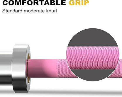 POWER GUIDANCE Chrome Olympic Barbell Bar, 2 Inch Weight Bar for lifting, Hip Thrusts,Universal Strength Training Bars 4ft/5ft/6ft