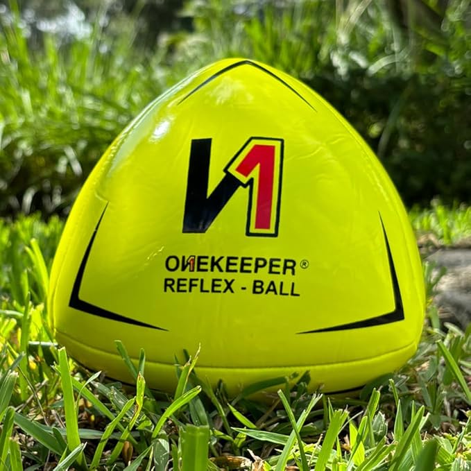 Soccer Reflex & Reaction Ball - White, Orange, Blue, Pink, and Fluo Yellow, Agility and Coordination Training for Kids and Juniors (Pump Not Included)
