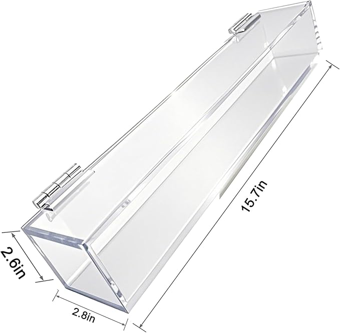 Acrylic Flip-Top Martial Arts Belt Display Case – Clear Plastic Cover with Wood Base for Karate, Taekwondo, Judo, Jiu Jitsu Belts – Tabletop Dojo Showcase & Home Decor Organizer