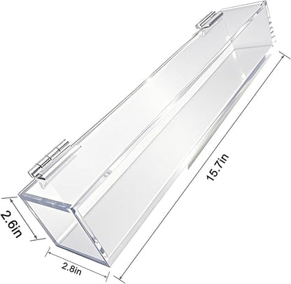 Acrylic Flip-Top Martial Arts Belt Display Case – Clear Plastic Cover with Wood Base for Karate, Taekwondo, Judo, Jiu Jitsu Belts – Tabletop Dojo Showcase & Home Decor Organizer