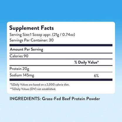 Equip Foods Prime Protein Powder | Clean, Grass Fed Beef Protein Powder | Carnivore Protein Isolate | Paleo, Keto Friendly | Gluten & Dairy Free | Helps Build & Repair Tissue | 30 Servings, Unflavored