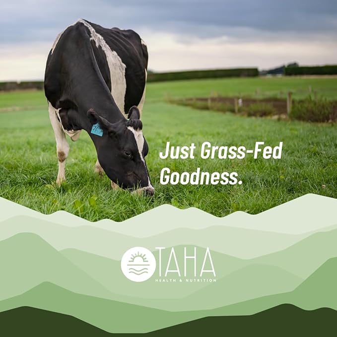 Taha Health & Nutrition Chocolate Whey Protein Isolate Powder, 30g Protein, 7.9g BCAAs, 4.3g Leucine | New Zealand Free-Range, Grass-Fed Dairy | Gluten-Free, Keto, Kosher | 2LB, ~24 Servings