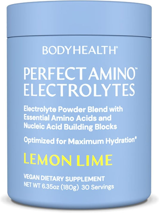 BodyHealth PerfectAmino Electrolyte Powder No Sugar, Hydration Fasting Keto Zero Sugar Electrolytes