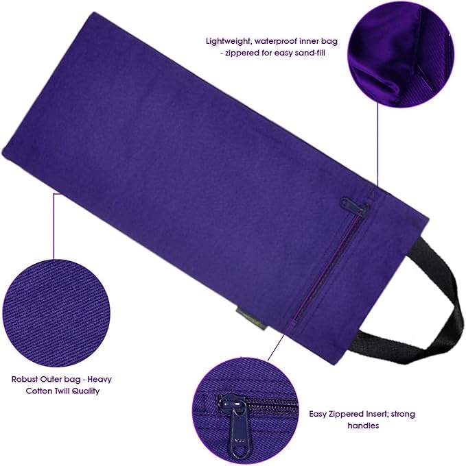 Yoga Sand Bag, Cotton Unfilled for Yogas, Weights & Resistance Training, Portable Weightlifting Sandbag