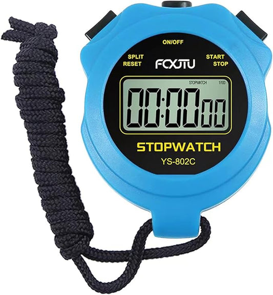 FCXJTU Digital Simple Stopwatch Timer, No Bells, No Alarm, Simple Basic Operation, Silent, Clear