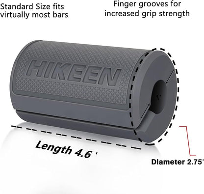 Hikeen Thick Bar Dumbbell Grips,Non Slip Hard Rubber Barbell Grips,Grips for Weight Lifting, Muscle Building-1.77", 2", 2.25" & 2.75" Outer Diameter