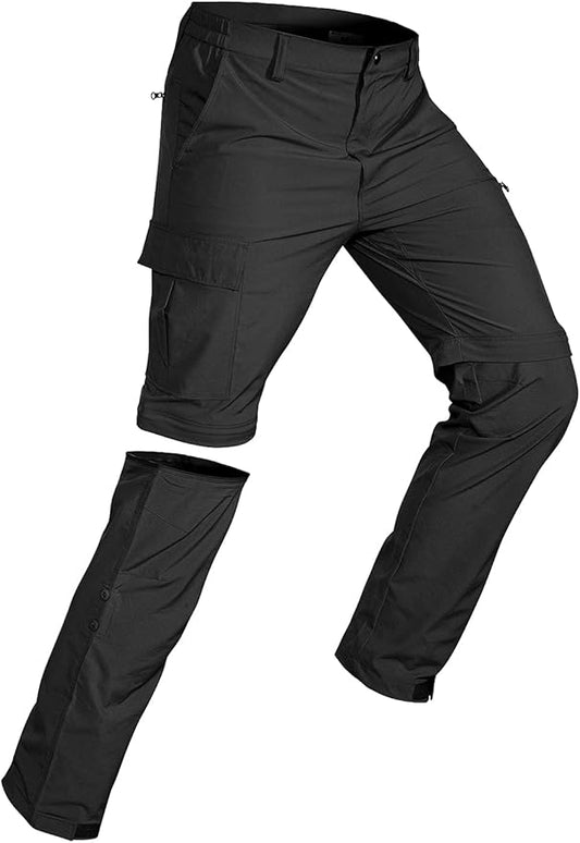 Wespornow Men's-Convertible-Hiking-Pants Quick Dry Lightweight Zip Off Breathable Cargo Pants for