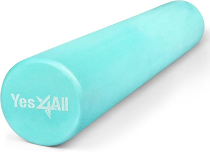 Yes4All EVA Firm Foam Roller for Back - Round Back Roller for Exercise, Yoga & Pilates 12/18/24/36 inch