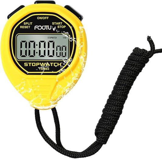 FCXJTU Digital Simple Stopwatch Timer, No Bells, No Alarm, Simple Basic Operation, Silent, Clear
