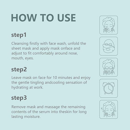 Facial Mask Anti Acne Face Masks Skin Care, Sheet Masks With Salicylic Acid Sheet For Acne Prone Hydrating Moisturizing Skincare for Scar Breakouts Pimple Beauty Oil Control Redness 10 Sheets