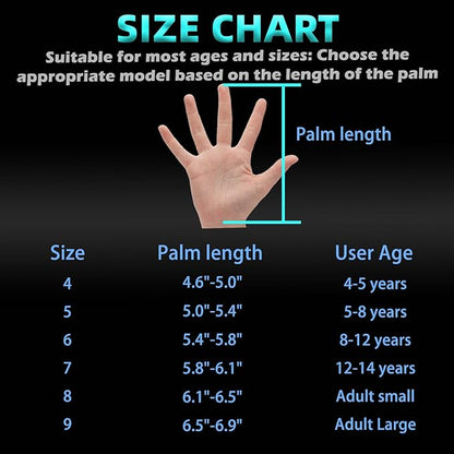 Sportout Kids Goalkeeper Gloves, Soccer Gloves with Double Wrist Protection and Non-Slip Wear Resistant Latex Material to Give Protection to Prevent Injuries