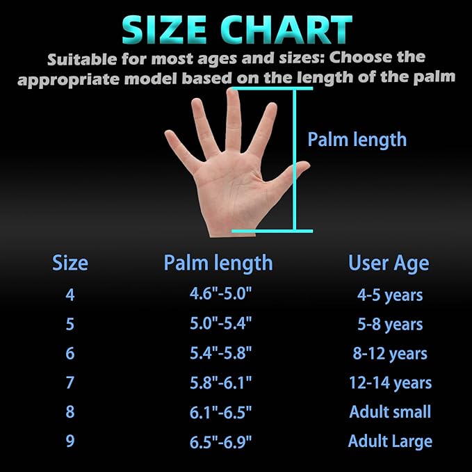 Sportout Kids Goalkeeper Gloves, Soccer Gloves with Double Wrist Protection and Non-Slip Wear Resistant Latex Material to Give Protection to Prevent Injuries
