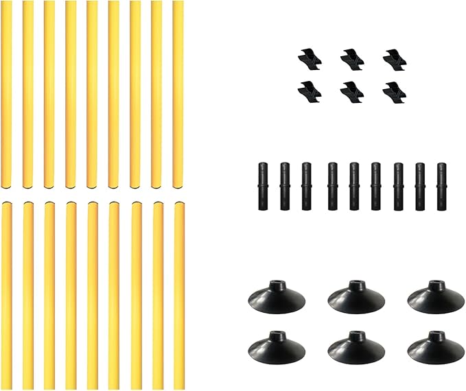 TNZMART 4.9 FT Agility Poles Adjustable Hurdles for Soccer Football Speed Training Equipment Track and Field