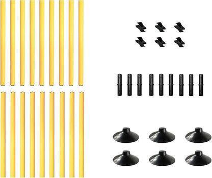 TNZMART 4.9 FT Agility Poles Adjustable Hurdles for Soccer Football Speed Training Equipment Track and Field