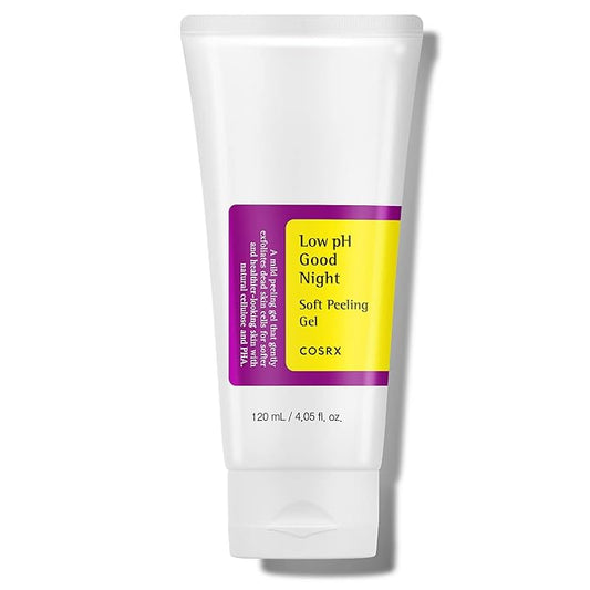 COSRX Low pH Good Night Soft Peeling Gel, 4.05 fl oz / 120ml, Mildly Exfoliating PHA For Sensitive
