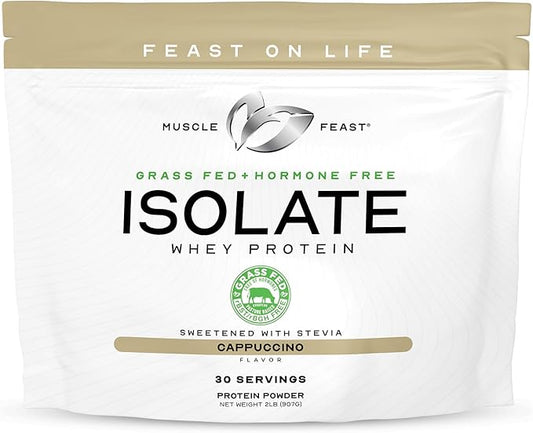 Muscle Feast Grass-Fed Whey Protein Isolate, All Natural Hormone Free Pasture Raised, Whey Isolate