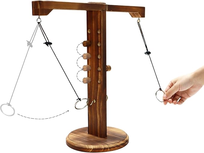 Ring Toss Game for Adults and Kids, Hook and Ring Game for Bars and Home Party, Indoor Game Outdoor Games, Tabletop Hook Games, Throwing Games, Backyard Game, Patio Decor