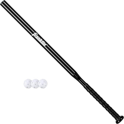 Franklin Sports MLB Baseball Training Bat + Balls - Thin Stick Training Equipment for Hitting Practice - Skinny Mini Bat + Ball Set for Contact Batting - 30"