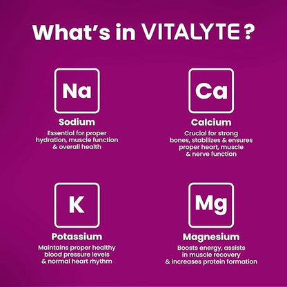Vitalyte Electrolyte Powder Drink Mix, Isotonic Electrolyte Hydration Mix, Gluten Free Post Workout Powder Mix, Pack of 1, 35 oz., Cranberry Frost Flavor