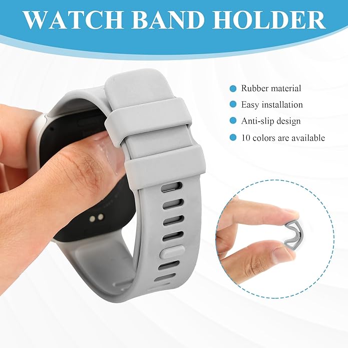 40 Pack Magic band locks, Magic Band Holder Silicone Watch Strap Holder Loop Fastener Holder Rings Replacement for Smartwatch Accessories (Muilt-Colorful)