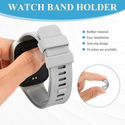 40 Pack Magic band locks, Magic Band Holder Silicone Watch Strap Holder Loop Fastener Holder Rings Replacement for Smartwatch Accessories (Muilt-Colorful)