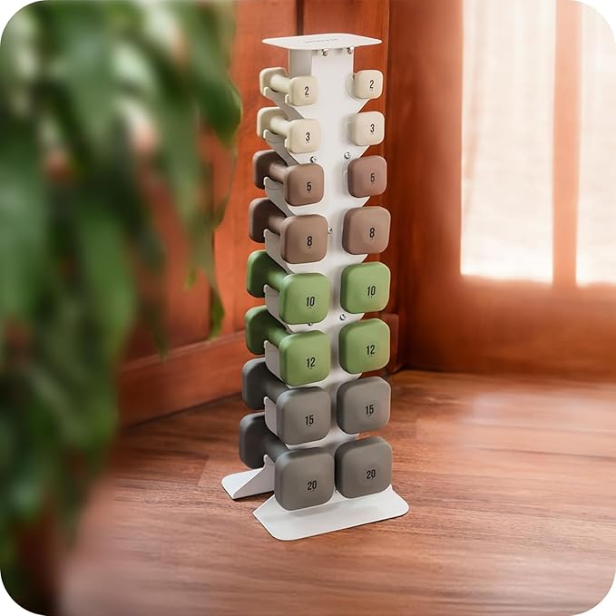 SafeGrip Dumbbells, Anti-Slip, Anti-Roll, Thick Handles, Free Weights, Square Dumbbells for Secure Workouts at Home, Weightlifting, and Personal Training