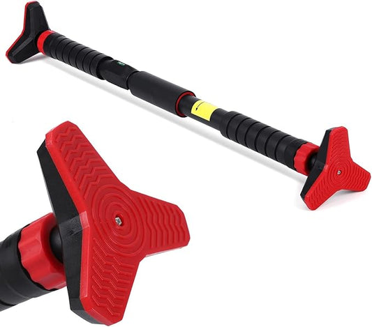 Adjustable Pull Up Bar for Doorway - 440LBS Weight Capacity, No Screws Installation with Level Meter and Auto Lock, Chin Up Bar for Home Gym Strength Training