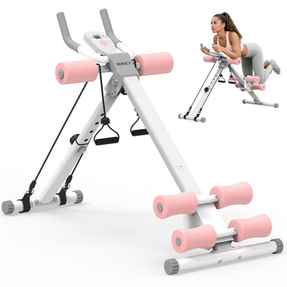DERACY Ab Workout Machine Adjustable Ab Trainer Abdominal Trainer for Home Gym Foldable Ab Crunch