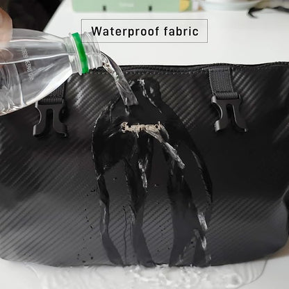 Small Sports Bag Waterproof Ultra-Light Gym Duffle for Men & Women Compact Mini Crossbody Bags, Perfect for Running, Travel & Fitness (black-woven pattern)