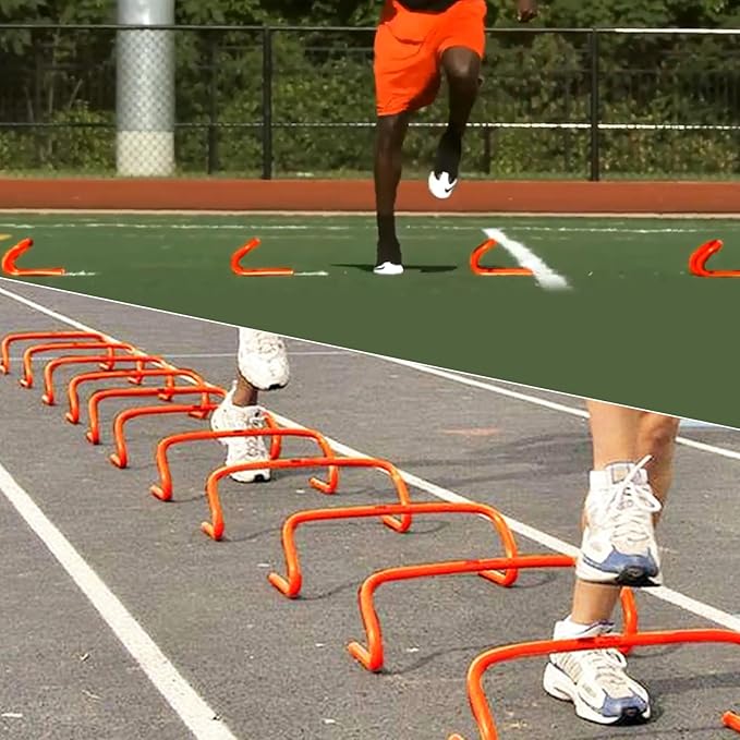 Sports Speed Hurdles Training Speed Agility Hurdles with 10 Marker Cone for Soccer Basketball