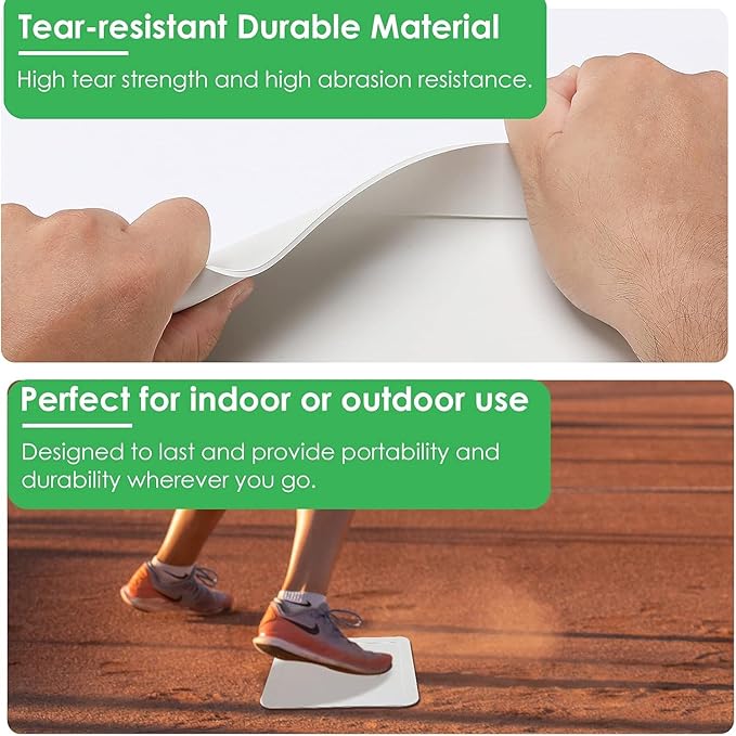 5-Piece Baseball & Softball Base Set, Thrown Down Sports Bases and Pitching Mount, Durable Rubber Field Bases for Kids & Adults for Indoor and Outdoor Softball, Baseball, and Kickball Practice