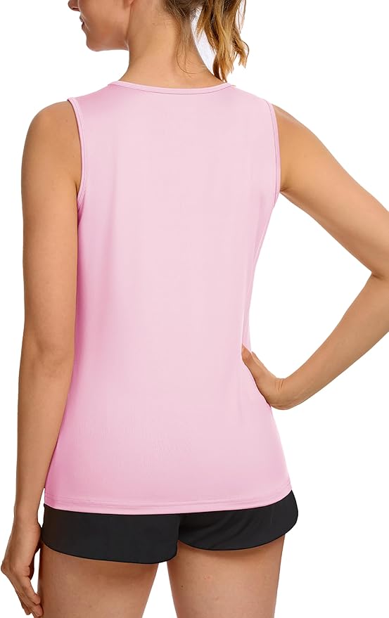 TACVASEN Women's UPF 80+ Workout Tank Top Sleeveless Quick Dry Sun Protection Hiking Athletic Gym Yoga Running Shirts