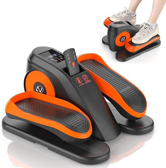 ANCHEER Under Desk Elliptical, Electric Ellipse Leg Exerciser with 12 Adjustable Resistance & Speeds, P1-P12 Modes, Quiet Seated Pedal Exerciser with Remote Control, 100% Pre-assembled for Home Office