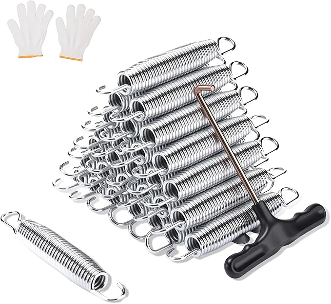 72pcs Heavy Duty Trampoline Springs Replacement Kit - 5.5 Inch Galvanized Steel Springs with Puller Tool - Compatible with Various Models of Trampoline Universal Accessories