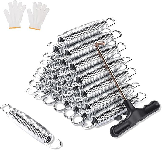 72pcs Heavy Duty Trampoline Springs Replacement Kit - 5.5 Inch Galvanized Steel Springs with Puller Tool - Compatible with Various Models of Trampoline Universal Accessories
