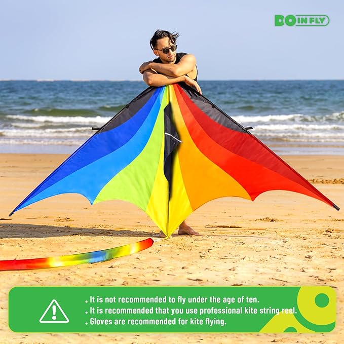 Triangular-Shaped Kite - Easy to Control, with an Eye-catching Design, it is Perfect for Outdoor Entertainment and Suitable for Beginners to use.