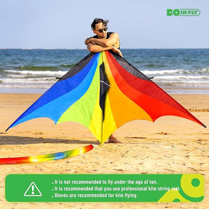 Triangular-Shaped Kite - Easy to Control, with an Eye-catching Design, it is Perfect for Outdoor Entertainment and Suitable for Beginners to use.