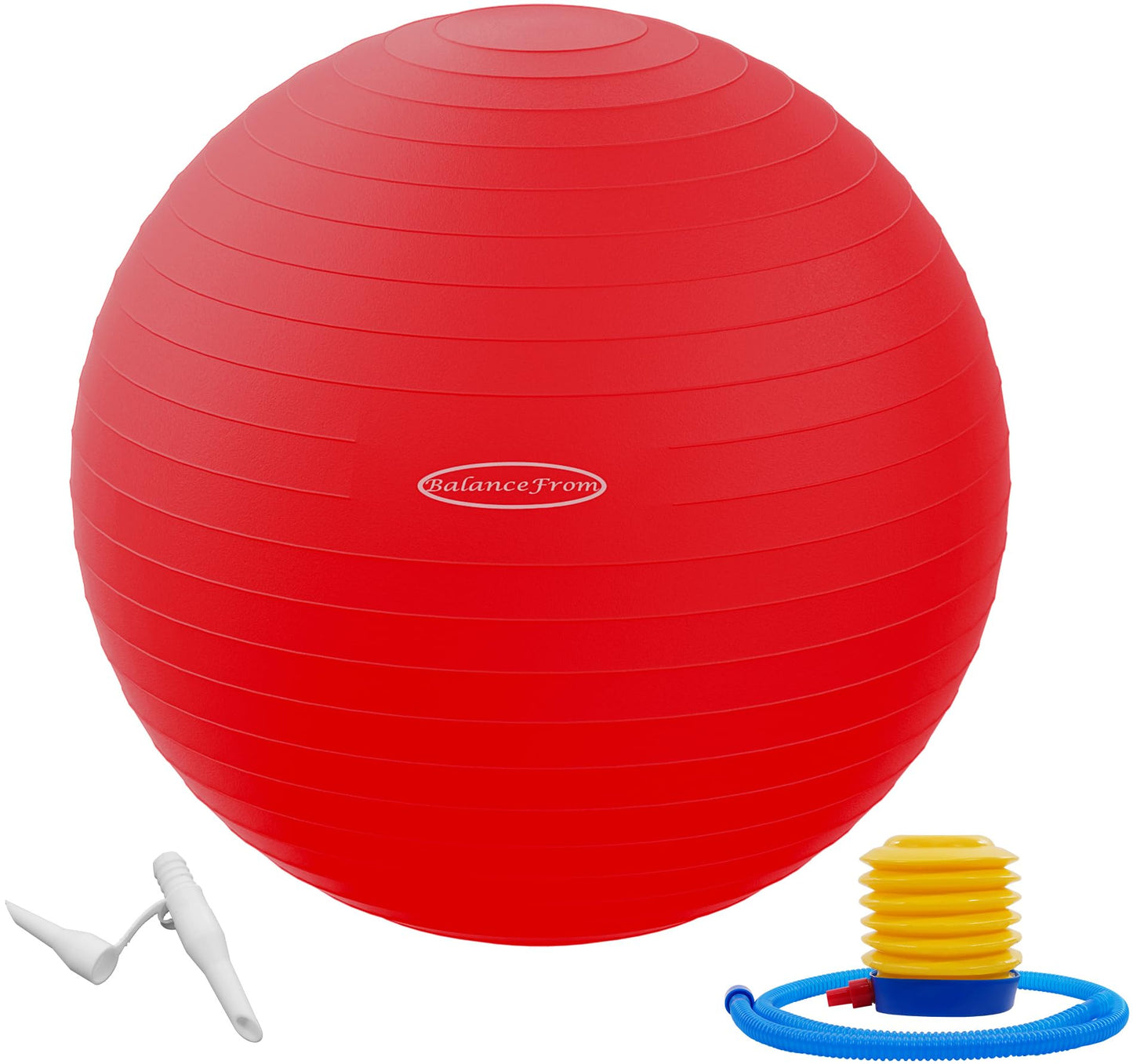 Fitvids Anti-Burst and Slip Resistant Exercise Ball Yoga Ball Fitness Ball Birthing Ball with Quick