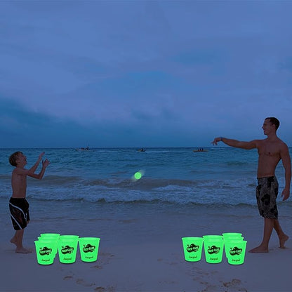 Juegoal Outdoor Giant Yard Pong Game Set Outdoor Toss Game Throwing Game for Beach, Camping, Lawn and Backyard